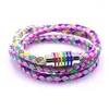 Bracelets de liaison bracelet en acier inoxydable arc-en-ciel coloré