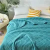 Quilt Baumwolldecke bestickt mit fester Farbbettbedeckung Bettdecke waschbarer Sommer Twin Queen -Bettwäsche Home Textile 240417