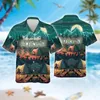 Herren Casual Shirts Camping Club 3D Print Beach Shirt Hawaiian Streetwear Outdoor -Abenteuerteam für Männer Kleidung Camp Party Kurzarm