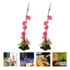 Dekorative Blumen 2 Stcs Sashimi Dekoration Blüte schmücken Eisschalen Blume Sushi Dish Decors Plattenplattenverzierungen Plastikhochzeit