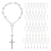 Keychains 30st dop Rosary Beads Finger Rosaries Faux Pearls For Favors Doping Communion