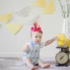 Bandanas Girls Hair Akcesoria Głowa Baby Crown Dzieciowe Opaski głowy na pierwsze urodziny