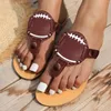 Slippers dames sandalen honkbal geprinte flip flops strand zomer plat platform boogsteun orthopedische schoenen