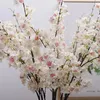 Fleurs décoratives 110 cm de long Cherry Blossom Artificial Tree Branch Fake Plant for Home Party Decoration Mariage Pographie Cadeaux