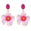 Boucles d'oreilles en peluche y1ue Sweet Flower State Bijoux Gift For Women Girl
