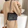 Sacs à bandouliers Small Pu Leather Crossbody for Women 2024 Hiver Trend Hand Sac pour femmes Chaîne tendance des sacs à main