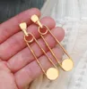 Designer oors voor vrouwen gouden papieren clip hangende oorbellen mode mannen bengelen oorrang luxe hoepels sieraden v studs 925 zilver ore8602248