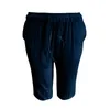 Shorts masculins Solid Pantalon d'été à la mode élastique des poches latérales décontractées plage à cordon plage pour mâle ropa hombre
