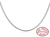 Fina smycken 100% 925 Sterling Silver Necklace Fit Chain för män/kvinnor 3 mm 18 "20" 22 "24" tum9417189