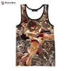 2023 EST BAKI HANMA THE GRAPPLER FASHION SUMMER MEN TANK TOPS SOREVELESS HARAJUKUパーソナリティ3Dプリントビーチティー240429