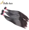 100 Virgin Mongolian Bundle 3 fasci di seta dritta estese per capelli umani non trasformati trame 830 Bellahair4624451