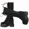 Stiefel Winterplattform Pumps Schuhe Frauen Schnürung Faux Wildleder Super High Heels Schnee weibliche runde Zehen Mode -Sneaker lässig