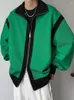 Męskie swetry zamek błyskawiczne sweter męski czarny polo kardigan zielony odzież zip-up 90s vintage moda 2024 trend elegancki koreański jesień