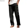 Herenbroek Casual losse comfortbroek Katoenlinnen Knoppen Yoga Meditatie Dagelijkse training Ropa Hombre