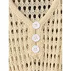 Women V Neck Semi-Sheer Swimwear Cover Up Ladies Sexy Hollow Out Crochet Short Sleeve Cover-Ups Summer Bohemian Beach Swimsuit