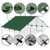 4x4m 4x 3x 19 Hang Points Tent Tarp Survival Sun Shelter Shade Canopy Outdoor Rackpack Водонепроницаемое кемпинг Sunshade 240417