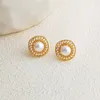 Orecchini per borchie imitazione vintage gioielli di perle per donne piercing woman orecchino accessori bijouterie dono s925 ago