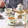 Чайные наборы Camellia Bone China Tea Set British Ceramic Tea Cup Pot с подсветкой для цветочного стеклянного чайника церемония чайная чайная чайная чайная чай