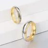 Bonlavie 6mm 4 mm Breite gewölbter polierter Schritt Gold Farbbeschichtung Wolfram Ring Ehering Band Komfort Fit Wolfram Carbid Ring 240424