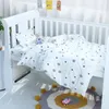 3 -stcs set geboren Baby Cot Sheet Deksel Cover Case Pillowcase katoen cartoon print wieg Flat Bed Boin Baby Toddlers Beddings 240418