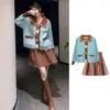 Abiti da lavoro Set da donna 2024 versione coreana in stile straniero slim fit cardigans a vita alta gonne abbigliamento da due pezzi