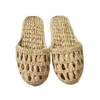 Ladies Beach Hemp Rope Sandals Par Cosplay Straw Slippers Men and Women Home Soft Indoor Stage Shoes 240422