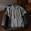 T-shirts voor heren Japanse gewone polo korte mouwen heren 2023 zomer revers bodem vintage vlinderdas paul t-shirtl2405