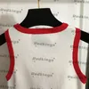 Letras de moda bordado camis camisetas sin mangas de lujo 3 colores Camisoles delgados Personalidad Avistable Sport Camis