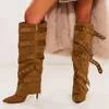 Bottes multiples sangles de boucle de ceinture