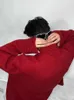 Мужские свитера Японский ретро -ретро -красный кардиганский свитер мужчина женщина осени повседневная вязаная зима хараджуку год