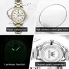 Olevs luksusowy kwarc zegarek dla kobiet eleganckie zegarki ze stali nierdzewnej Luminous Waterproof Week Date Randwatch Sukienka dla kobiet 240425