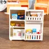 Accessori della casa delle bambole 16 pezzi/set mini cucina in legno bianco congelatore 1 12 bambole decorazioni per bambini classico toysl2405