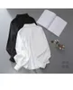 Женские блузкие рубашки белые женские рубашка рукав с фонариками свободный лацкай простая сплошная рубашка дизайн модный корейский стиль Ol рубашка Topl2405