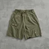 Heren shorts dikke zware gebreide wol korte zomertrend lading losse rechte been vijfde middelgrote broek