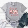T-shirts pour femmes maman jamais la fête des mères maman sublimation avec des manches courtes florales