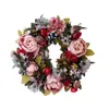 装飾的な花ドアガーランドウォールリースホーム装飾コンパクトサイズ甘いギフトクリスマス飾り