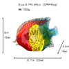 Кристаллическая тропическая рыба статуэтка стакана Стекло животное вдущено рукой ремесло современная скульптура домашний столик в танке Декор Рождественский подарок 240429