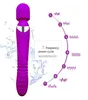 Afrodisia Massager Magic Wand AV Värme Stretch Dildo G Spot Vibrator för kvinna Kraftfulla vuxna sexleksaker Personlig klitor Sex Shop Y2433075