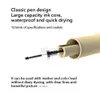 Marcadores de 12 puntas Pigment Finer Micron Ink Marker Pen Utilizado para bolígrafos de dibujo cómico Sketching Pens ganchos y líneas Sketching Pens Stationery Sets Art SuppliesL2405