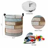 Sac à linge Vintage Old Woodboard American Countryside Farm Foltable Basket Dirty Kid's Toy's Organispteur imperméable Paniers de rangement imperméables