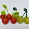 Gafflar 1set blad frukt gaffel klass plast söt barn kaka tandpetare bento lunch tillbehör fest dekoration