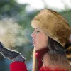 Bérets beaux dames chapeau russe confortable filles automne d'hiver thermale thermale casquette