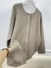 レディースジャケット女性ニットカーディガンコートファッションオールマッチOネックシングル胸カシミアジャケット2024
