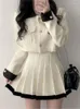 Abiti da lavoro Moda coreana Eleganti donne Signe si adatta alle giacche coltivate casual vintage Mini due pezzi set femminile vestiti chic