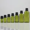 Bottiglie di stoccaggio olio essenziale di lusso 1 oz olive con cappuccio a vite di plastica nera per imballaggio