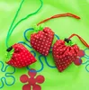 Sacs à provisions 2pcs / lot Strawberries Conception de sac réutilisable Tote Eco Nylon Portable Pliable sac à main