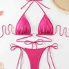 Frauen Badebekleidung 2024 Frau Bikinis Set Sommer Outdoor Push Up Sling Halter Hals Open Rücken