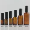 Butelki do przechowywania 100pcs/partie 15 ml makijażu narzędzie do pielęgnacji skóry mini bursztynowe szkło z drobną mgłą sprayową kosmetyką