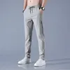 Ice Silk Casual Männer Hosen Herren Sommer dünne koreanische Arbeit Trend Lose gerade atmungsaktive Sporthosen Streetwear 240429