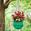 Vasos Plantador de vasos pendurados com plantadores de drenagem Plantadores internos vasos de flores cestas de água auto-ágil Metal Outdoor